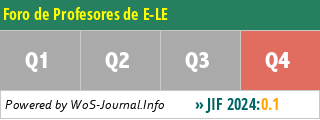 Foro de Profesores de E-LE - WoS Journal Info