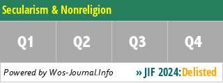Secularism & Nonreligion - WoS Journal Info