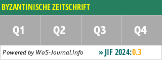 BYZANTINISCHE ZEITSCHRIFT - WoS Journal Info